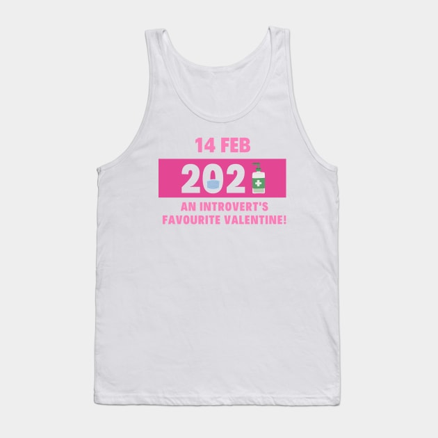 Valentine's Day 2021 Introvert Social Distance Tank Top by kareemelk